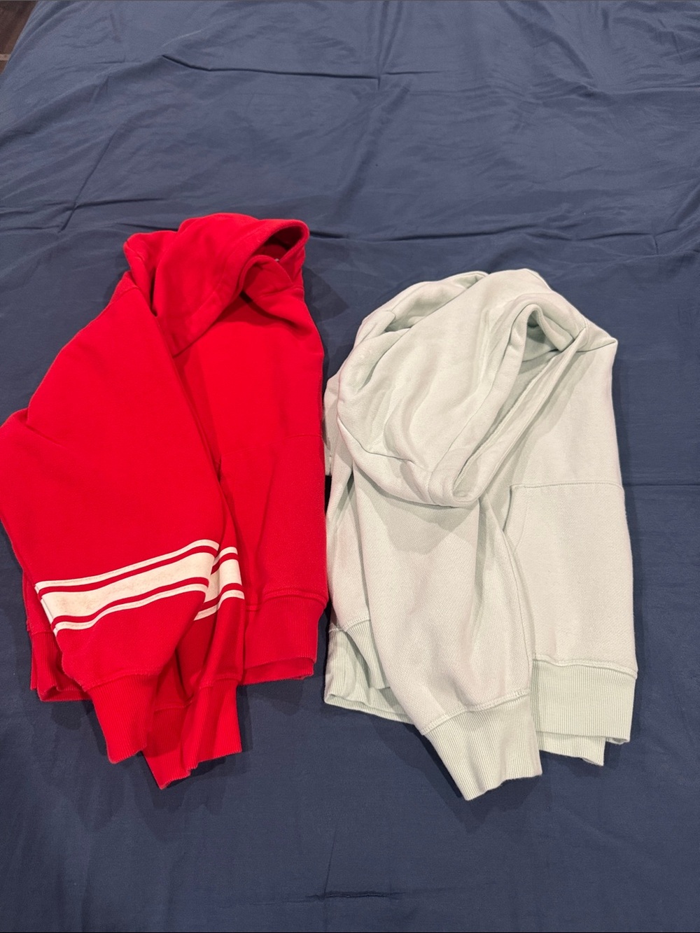 PINK Victoria's Secret Red & Light Mint Green Hoodie Sweaters